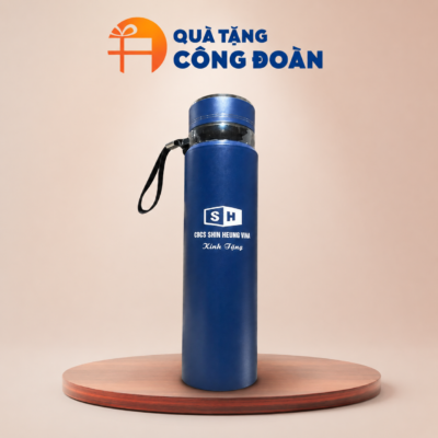 Bình giữ nhiệt in logo Công đoàn màu xanh BGN-04
