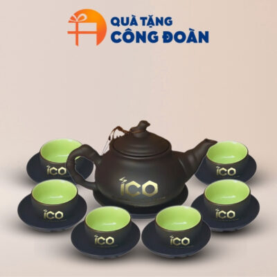 Bộ ấm trà tử sa in logo quà tặng công đoàn AC-13