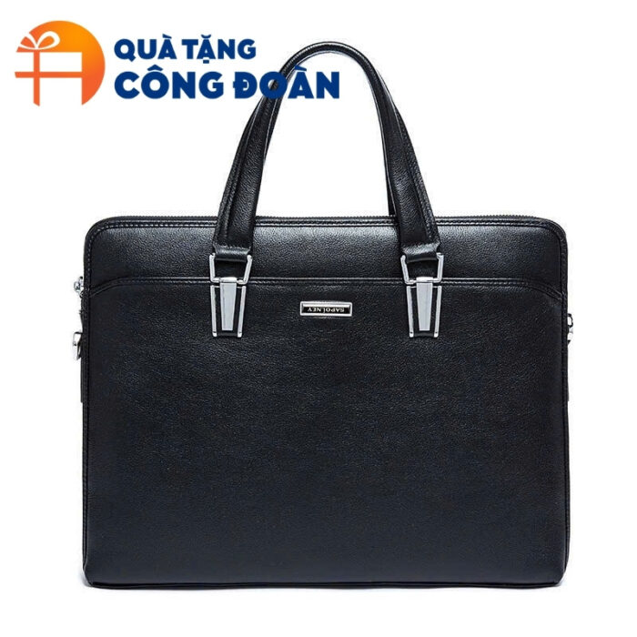 Cặp da in logo quà tặng công đoàn kích thước 38x28x6cm CD-04 - Hình ảnh 2