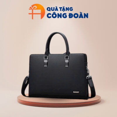 Cặp da in logo quà tặng đại hội công đoàn kích thước 40x30x8cm CD-03
