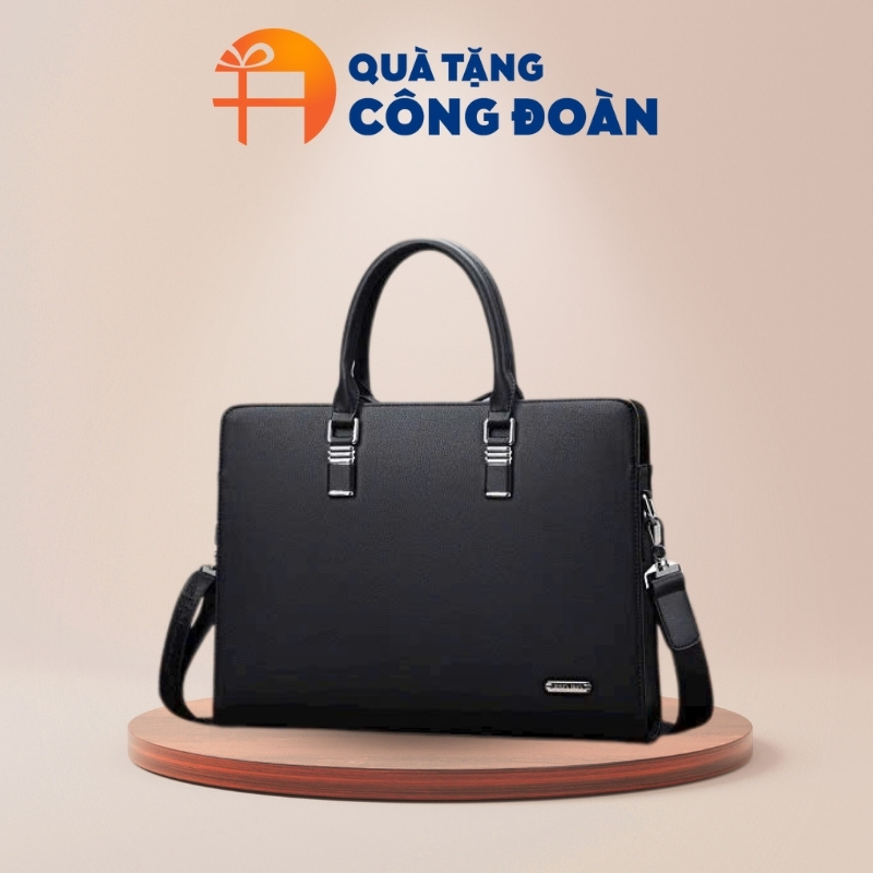 Cặp da in logo quà tặng đại hội công đoàn kích thước 40x30x8cm CD-03
