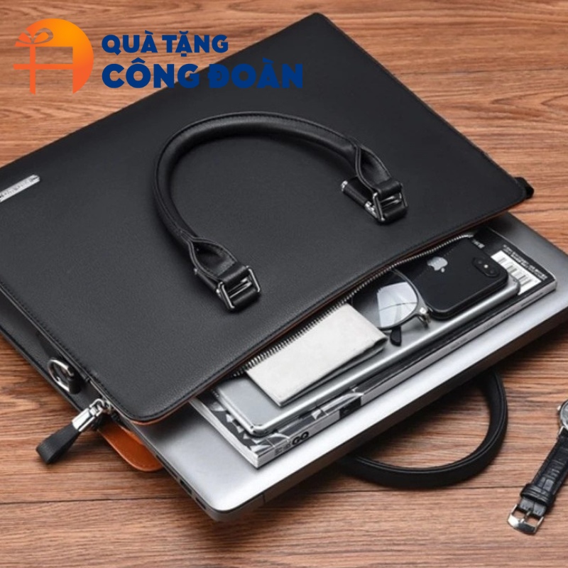 Quà tặng Công đoàn cung cấp dịch vụ in logo lên cặp da