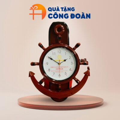 Đồng hồ treo tường neo trung 48x34cm in logo quà tặng công đoàn DH-01