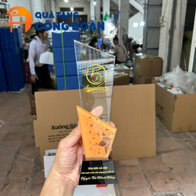 Logo được in rõ nét trên bề mặt kỷ niệm chương