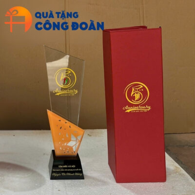 Quà tặng kỷ niệm chương đi kèm hộp quà lót lụa vàng cao cấp