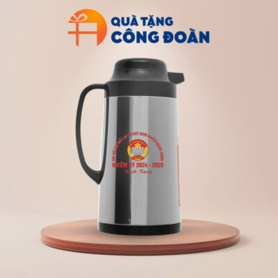 Phích giữ nhiệt Rạng Đông Inox 1 lít in logo quà tặng đại hội PGN-01