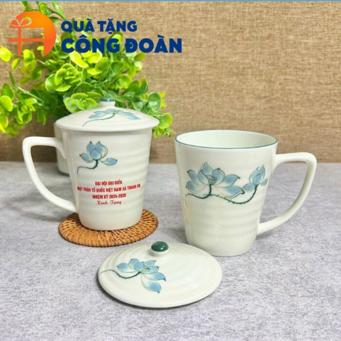 Ly sứ đi kèm nắp tiện lợi