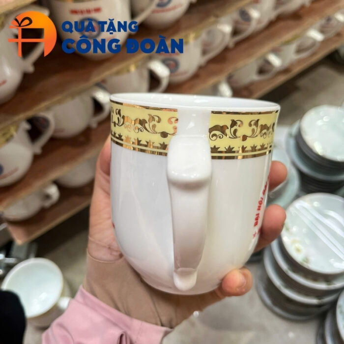 Quà tặng Đại hội Đại biểu ly sứ in logo dung tích 350ml CS-12 - Hình ảnh 3