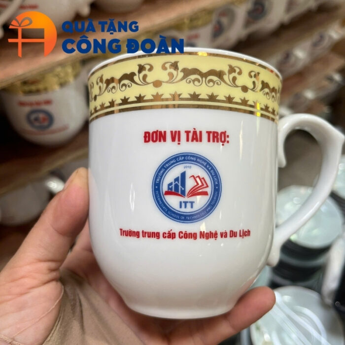 Quà tặng Đại hội Đại biểu ly sứ in logo dung tích 350ml CS-12 - Hình ảnh 6