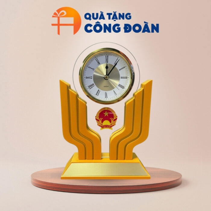 Quà tặng Đại hội đồng hồ để bàn in logo thương hiệu Kashi 16x21cm DH-05