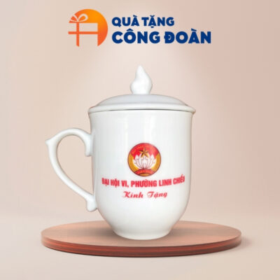 Quà tặng Đại hội in logo ly sứ dung tích 400ml CS-15