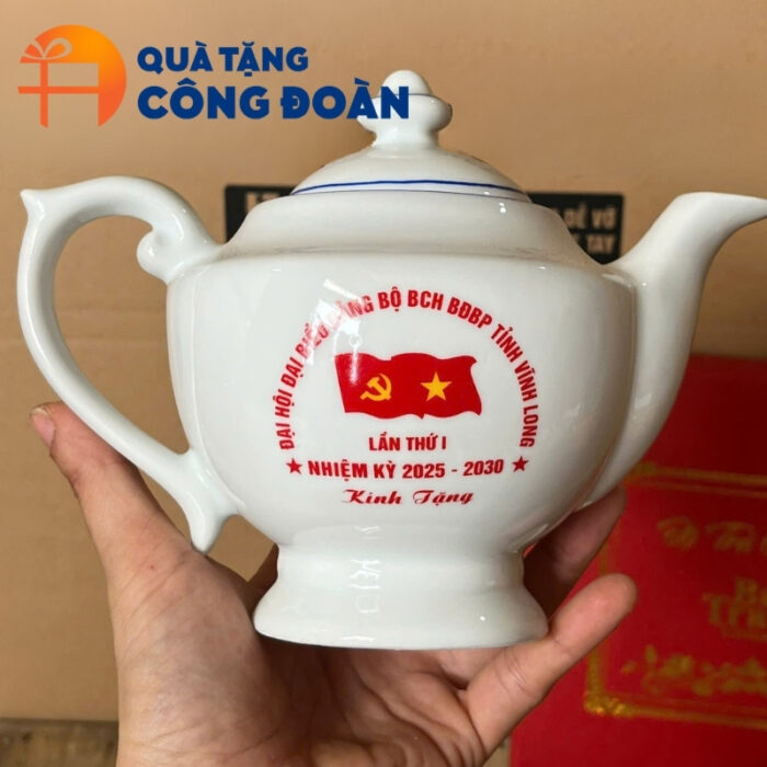 Bộ ấm trà in logo dáng thần đèn quà tặng Đại hội Đại biểu AC-17 - Hình ảnh 3