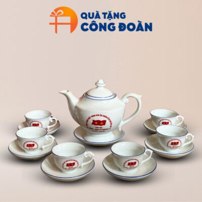 Bộ ấm trà in logo dáng thần đèn quà tặng Đại hội Đại biểu AC-17