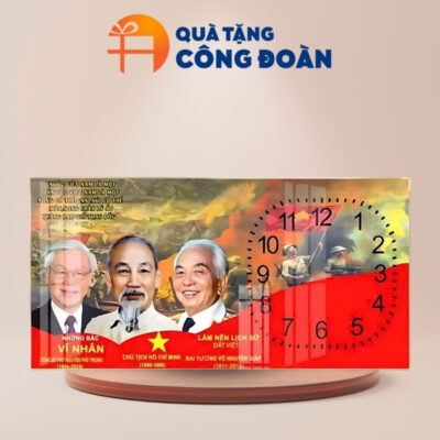 Đồng hồ quà tặng Đại hội in logo tráng gương 30cm x 60cm DH-21