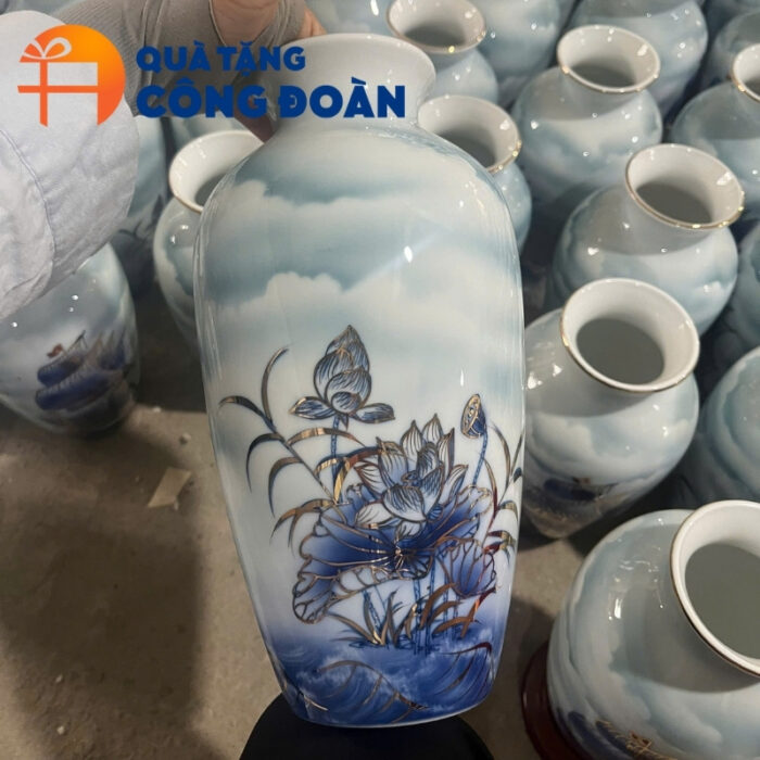 Lọ hoa in logo quà tặng Đại hội họa tiết thuận buồm xuôi gió LH-18 - Hình ảnh 4