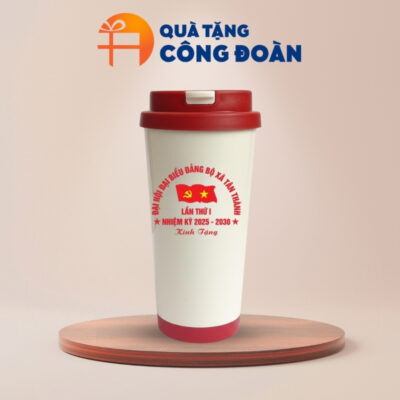 Quà tặng Đại hội Đại biểu ly giữ nhiệt in logo dung tích 500ml LGN-06