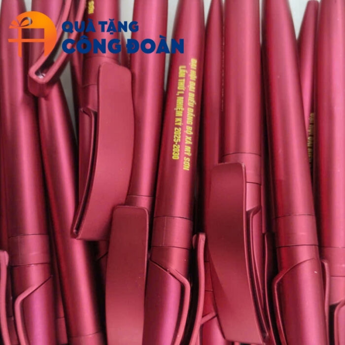 Quà tặng Đại hội Đại biểu in logo bút bi nhựa 14cm BK-06 - Hình ảnh 2