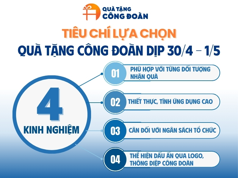 tiêu chí chọn quà tặng công đoàn dịp 30 tháng 4 và 1 tháng 5
