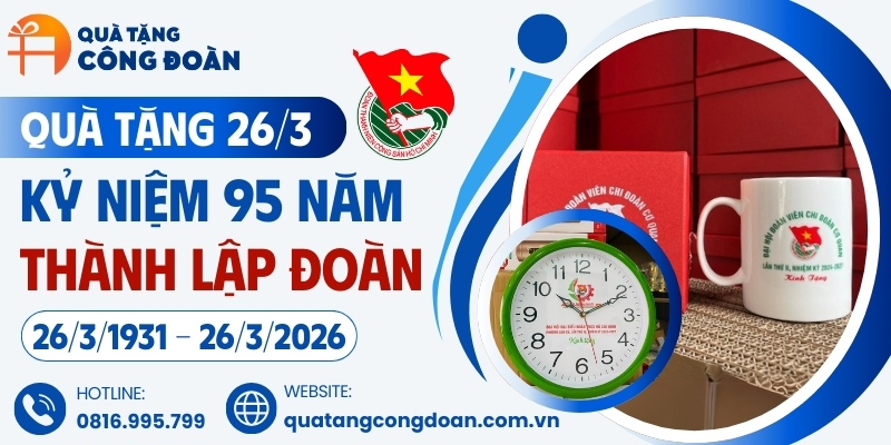 top 20 quà tặng in logo kỷ niệm 95 năm ngày thành lập Đoàn Thanh niên Cộng sản Hồ Chí Minh