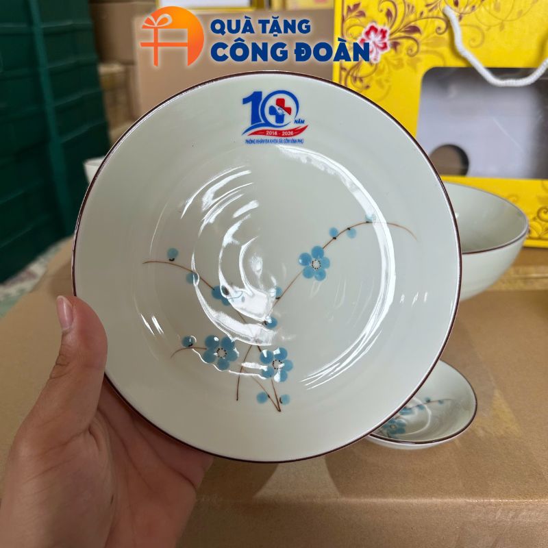 Bộ bát đĩa 8 món in logo Phòng khám Vĩnh Phú BĐ-08 - Ảnh 6