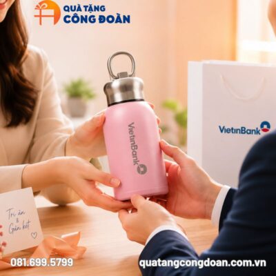 Bình giữ nhiệt inox 304 200ml in logo quà tặng Công đoàn