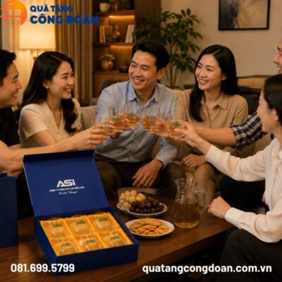 Bộ 6 cốc thủy tinh in logo công ty TNHH KCG ASI miền bắc quà tặng Công đoàn