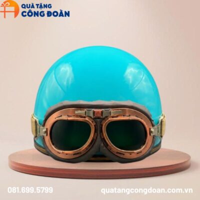Mũ bảo hiểm in logo nửa đầu có kính phi công quà tặng Đại hội