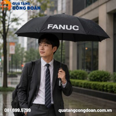 Ô dù cầm tay gấp hai 8 múi bán tự động in logo quà tặng Công đoàn