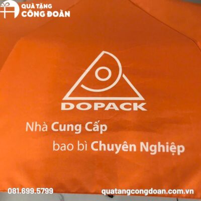 Ô dù cầm tay kèo Thẳng Bán Tự Động 2 Lớp In Logo Công đoàn