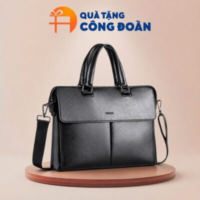 Cặp Da Công Sở Unisex Trita TCA20 14 Inch In Logo quà tặng công đoàn CD – 09