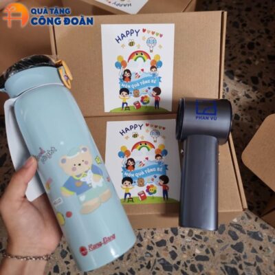 Alternative view of Bộ Giftset Bình Giữ Nhiệt Và Quạt Điện Mini In Logo Quà Tặng Công Đoàn GS - 14