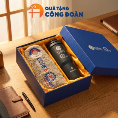 Alternative view of Bộ Giftset Quà Tặng Công Đoàn Cao Cấp - Cốc Giữ Nhiệt Kalpen & Khăn Bông Thêu Logo GS -10
