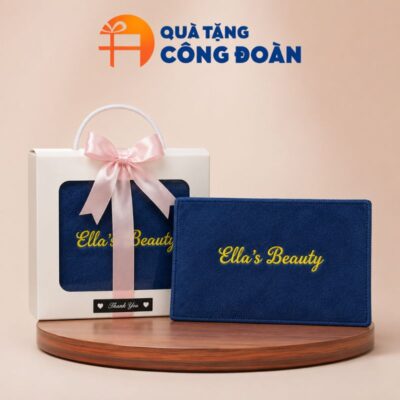 Khăn Thêu Logo Chất Liệu Microfiber Màu Xanh Dương 30x50cm In Logo quà tặng Công Đoàn KB-07